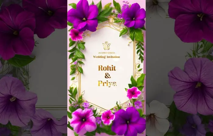 Premium 3D Floral Hindu Wedding Invite Instagram Story